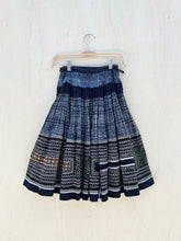 Load image into Gallery viewer, Vintage Tribal Hmong Blue Indigo Wrap Skirt